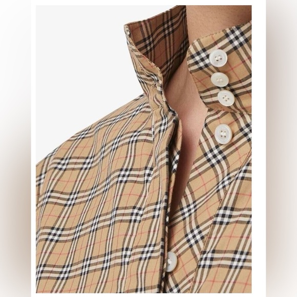 Burberry Plaid Long Sleeve Dress in Classic Print: Size 6 with POCKETS - Picture 10 of 12